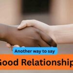 Another way to say good relationship