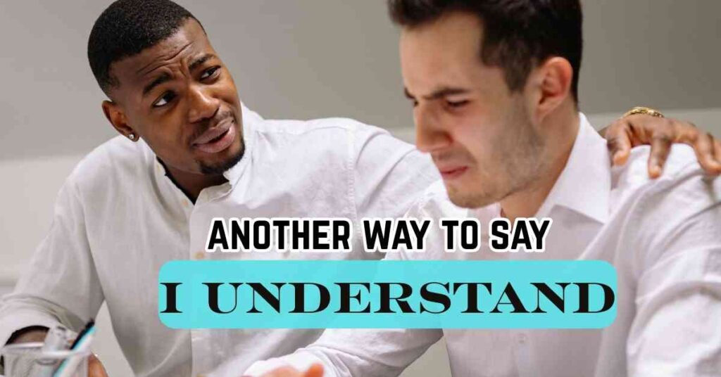 another way to say i understand