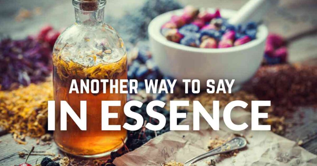 another way to say In Essence