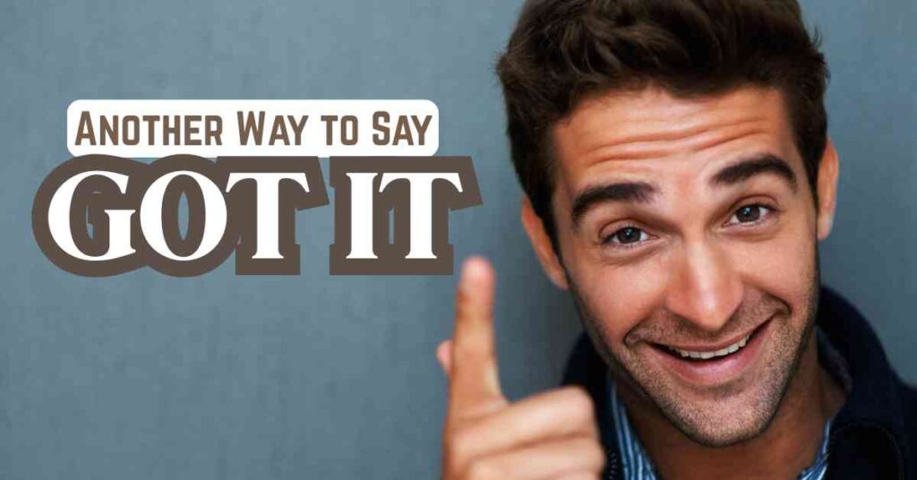 Another Way to Say got it