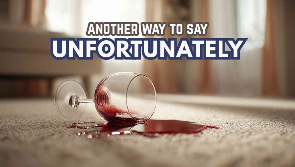 another way to say Unfortunately