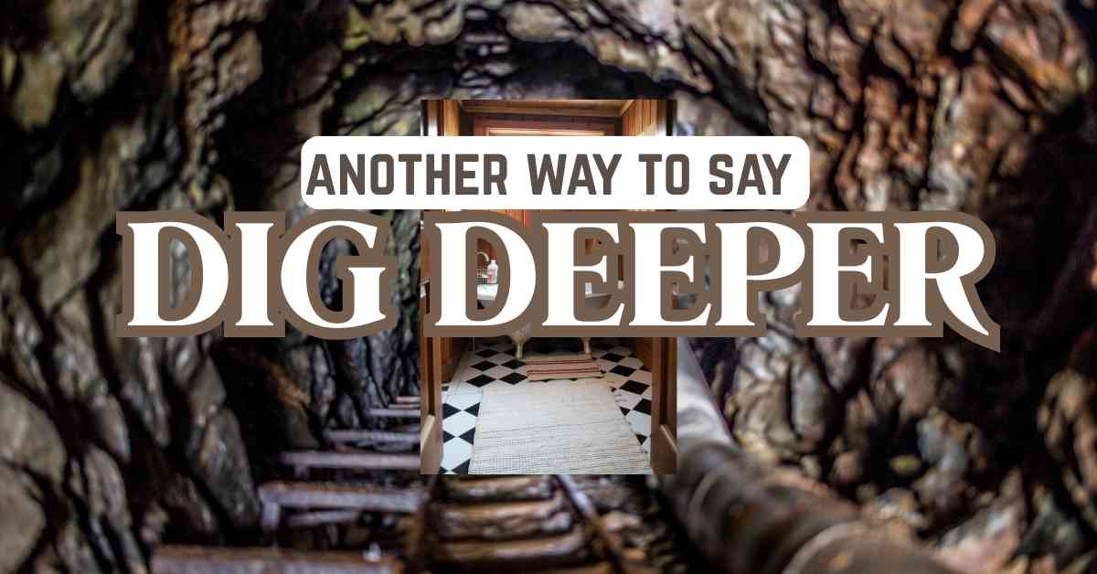 another way to say dig deeper