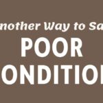 Another Way to Say Poor Condition
