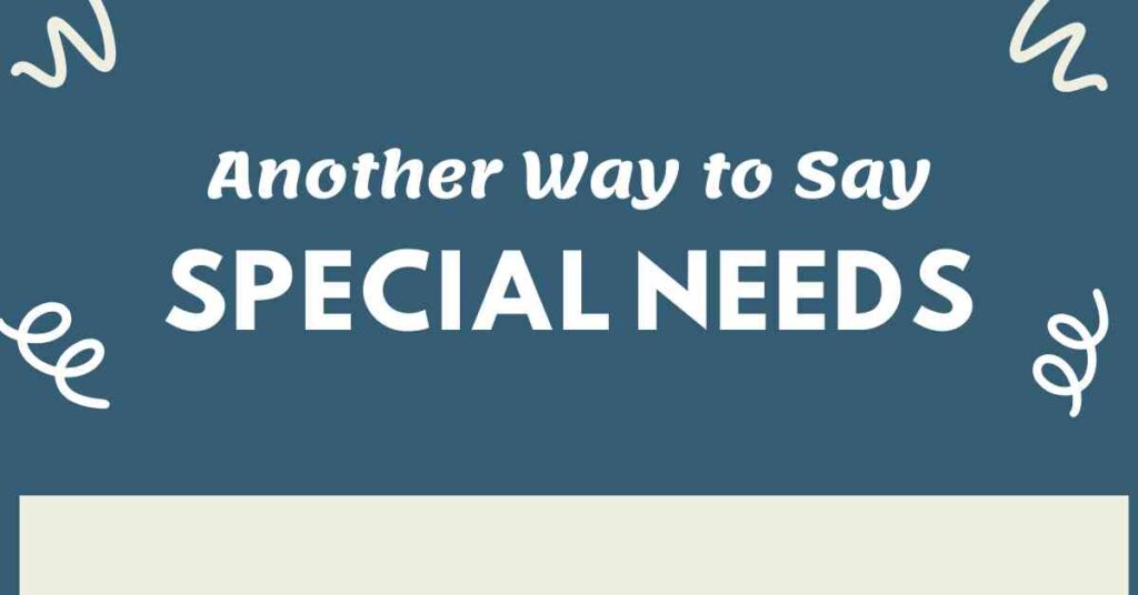 Another Way to Say Special Needs