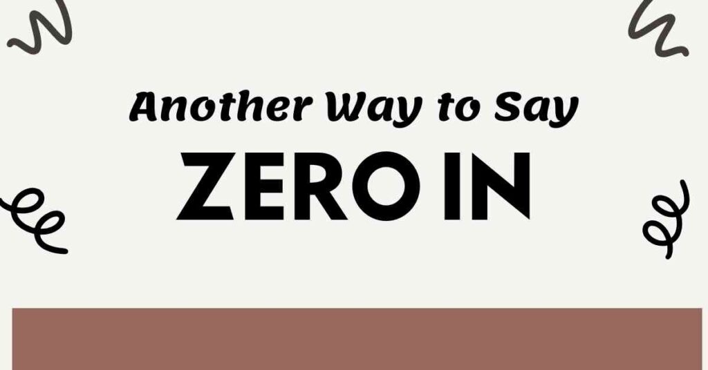 Another Way to Say Zero in