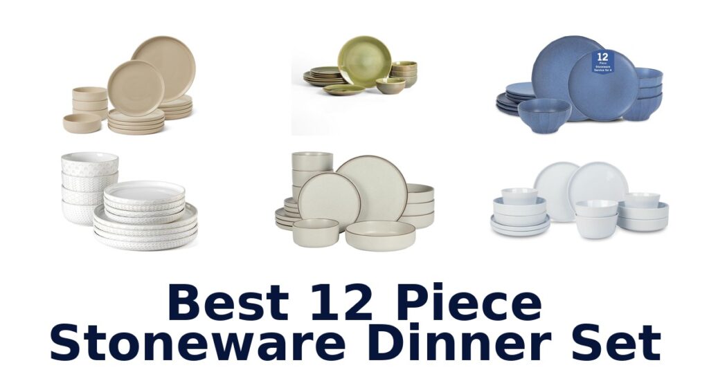 best 12 piece stoneware dinner set