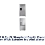 best 26 8 cu ft standard depth french door refrigerator with exterior ice and water dispenser