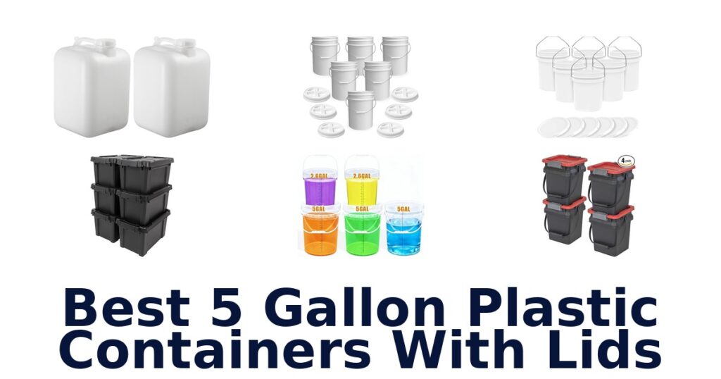 best 5 gallon plastic containers with lids