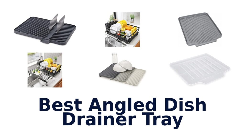 best angled dish drainer tray