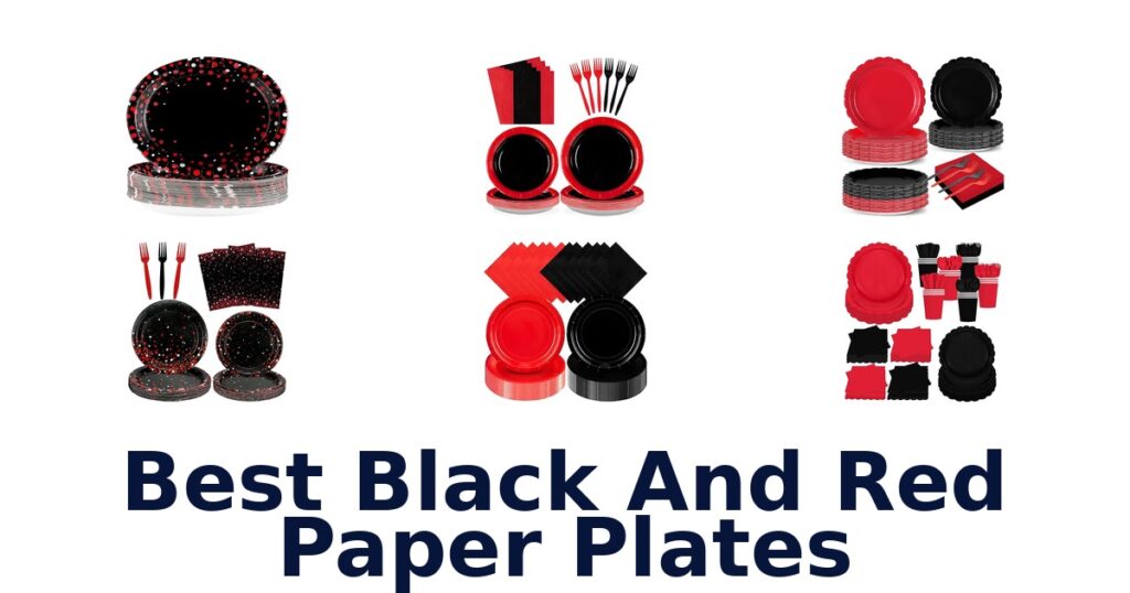 best black and red paper plates