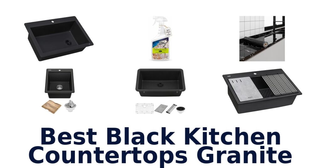 best black kitchen countertops granite