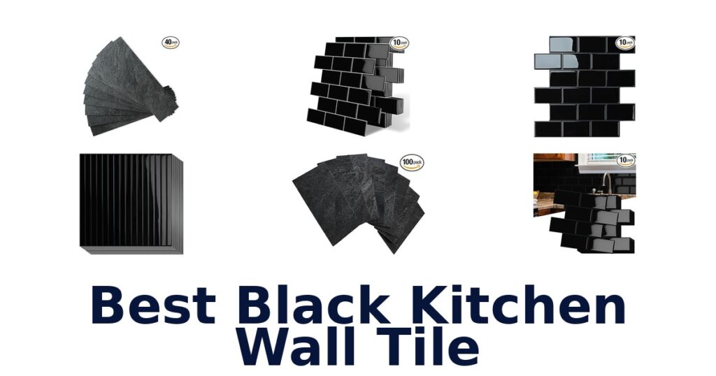 best black kitchen wall tile