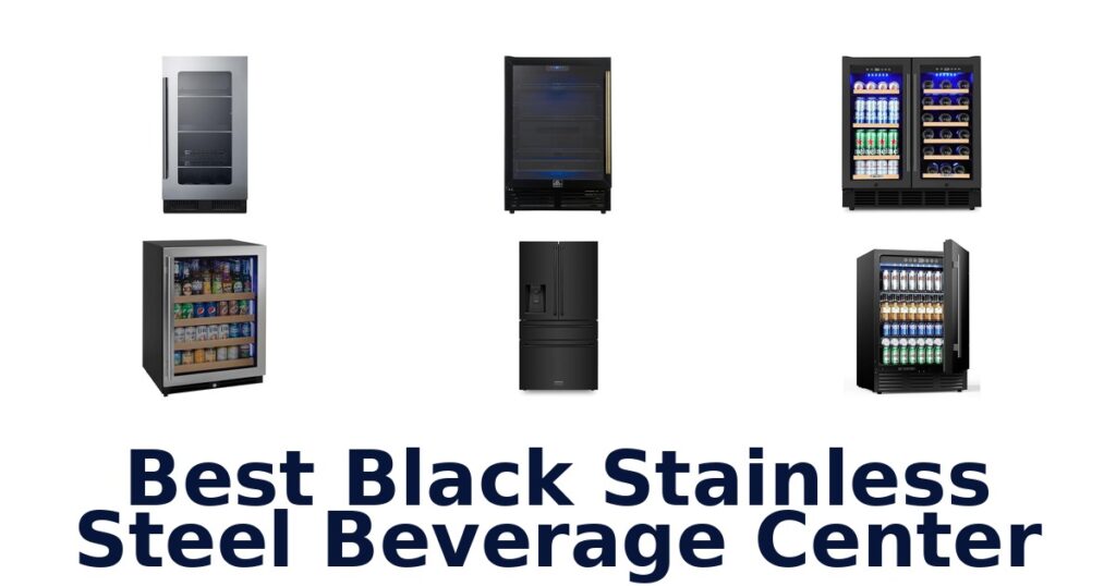 best black stainless steel beverage center