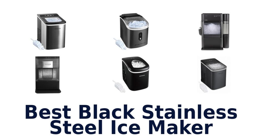 best black stainless steel ice maker