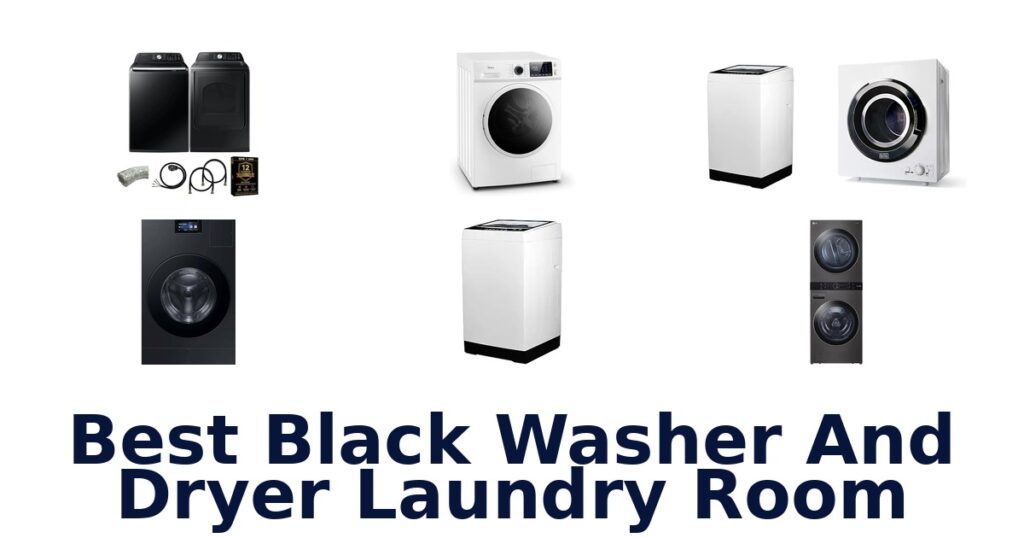 best black washer and dryer laundry room