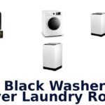 best black washer and dryer laundry room