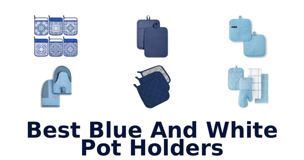 best blue and white pot holders