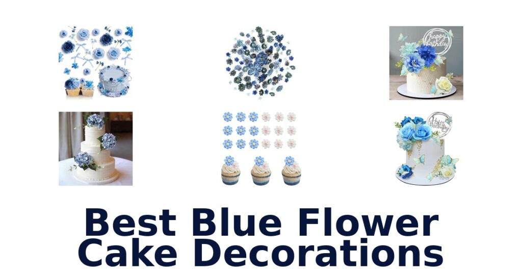 best blue flower cake decorations
