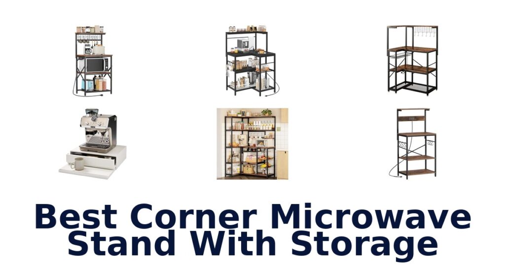 best corner microwave stand with storage