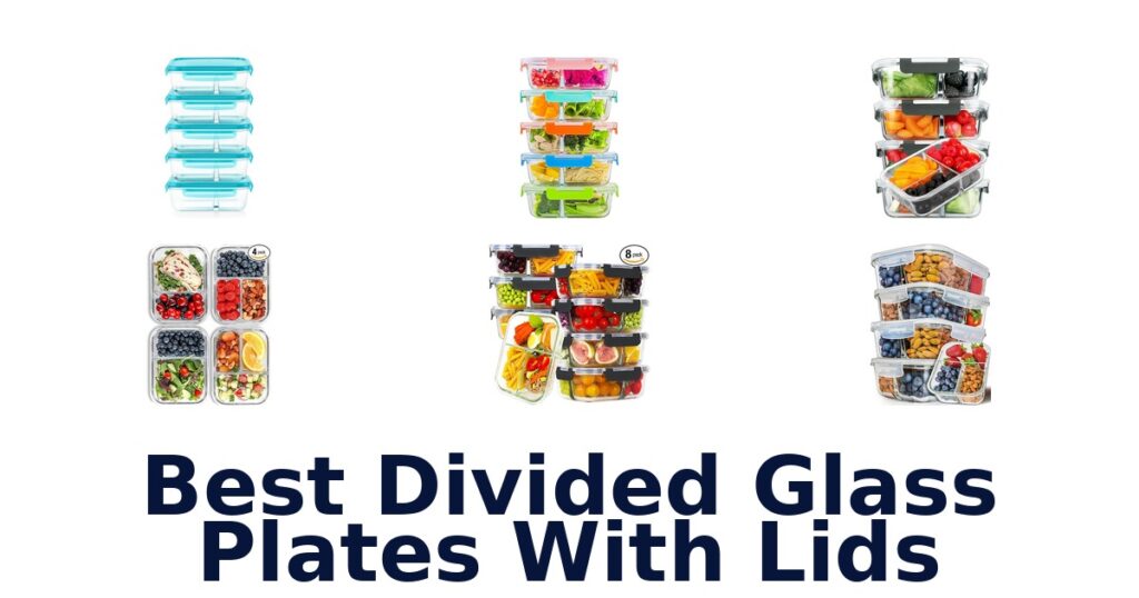 best divided glass plates with lids