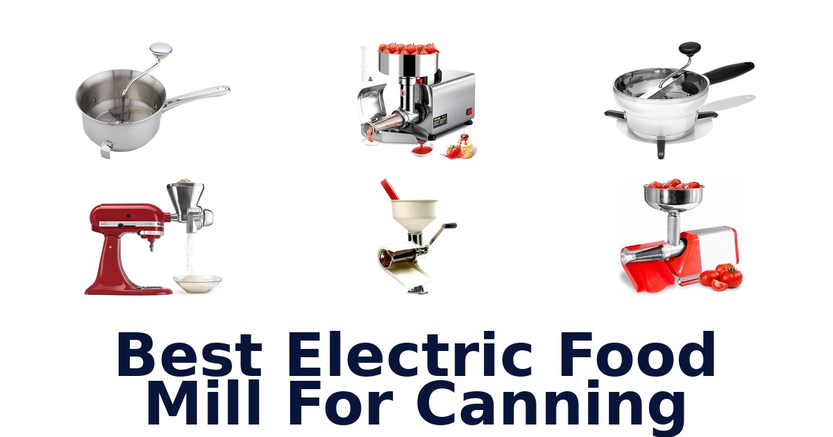 best electric food mill for canning