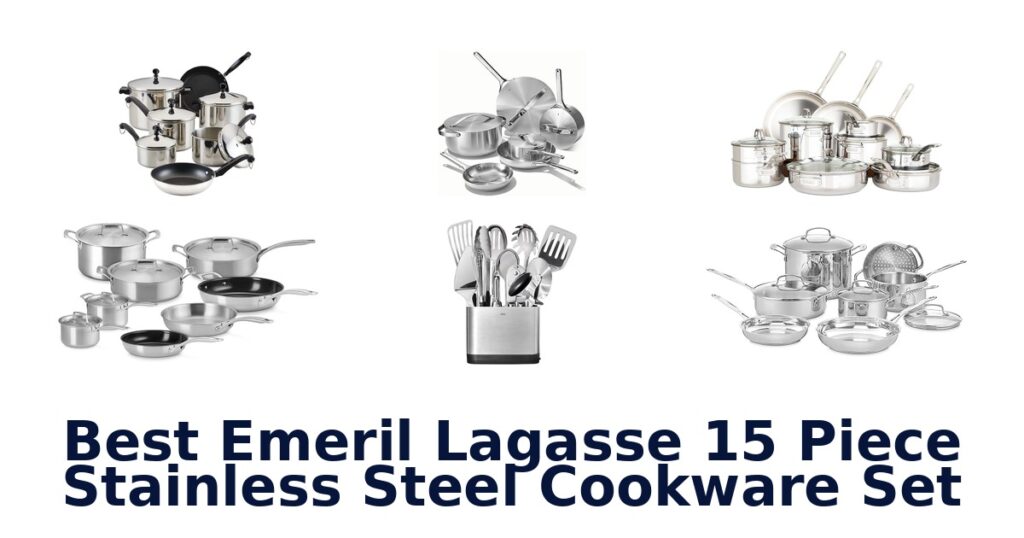 best emeril lagasse 15 piece stainless steel cookware set