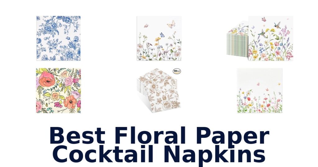 best floral paper cocktail napkins