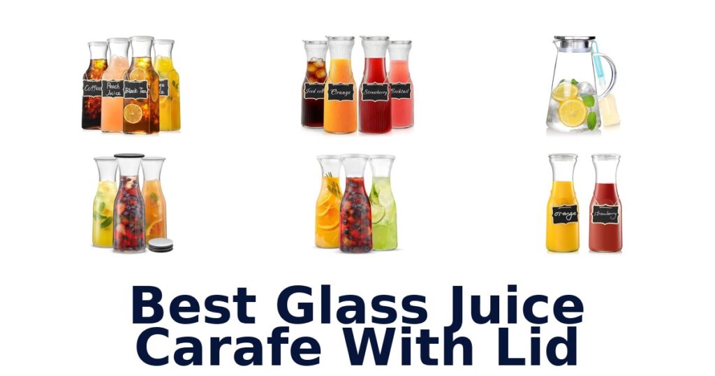 best glass juice carafe with lid