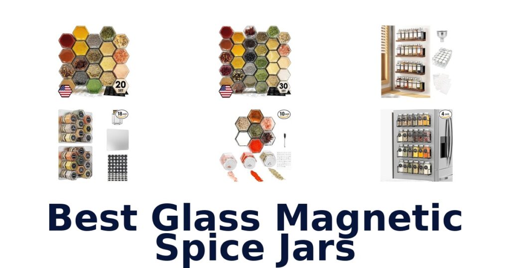 best glass magnetic spice jars