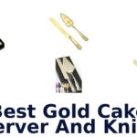 best gold cake server and knife