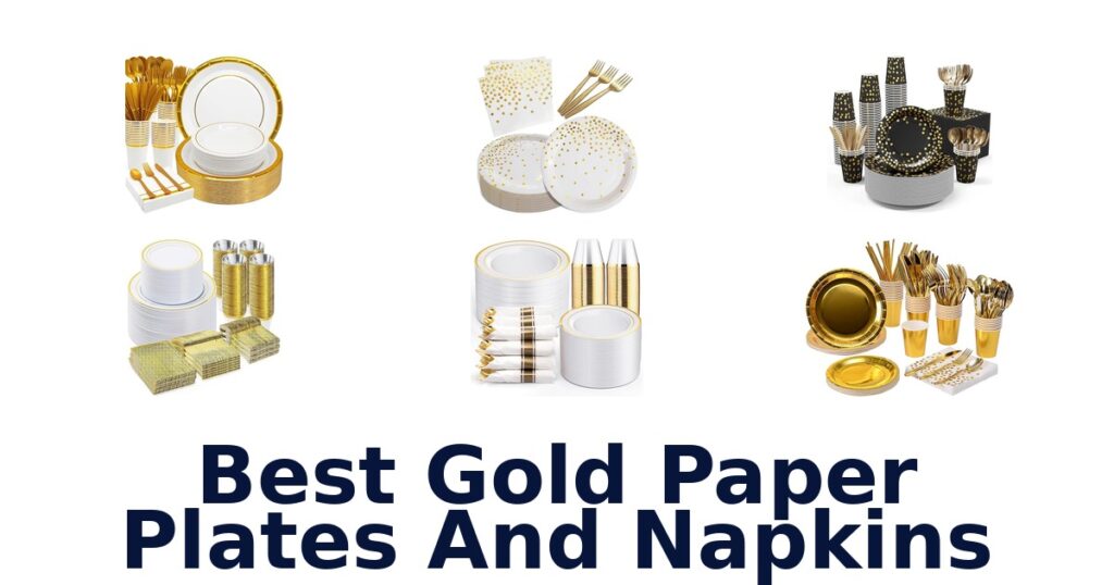 best gold paper plates and napkins