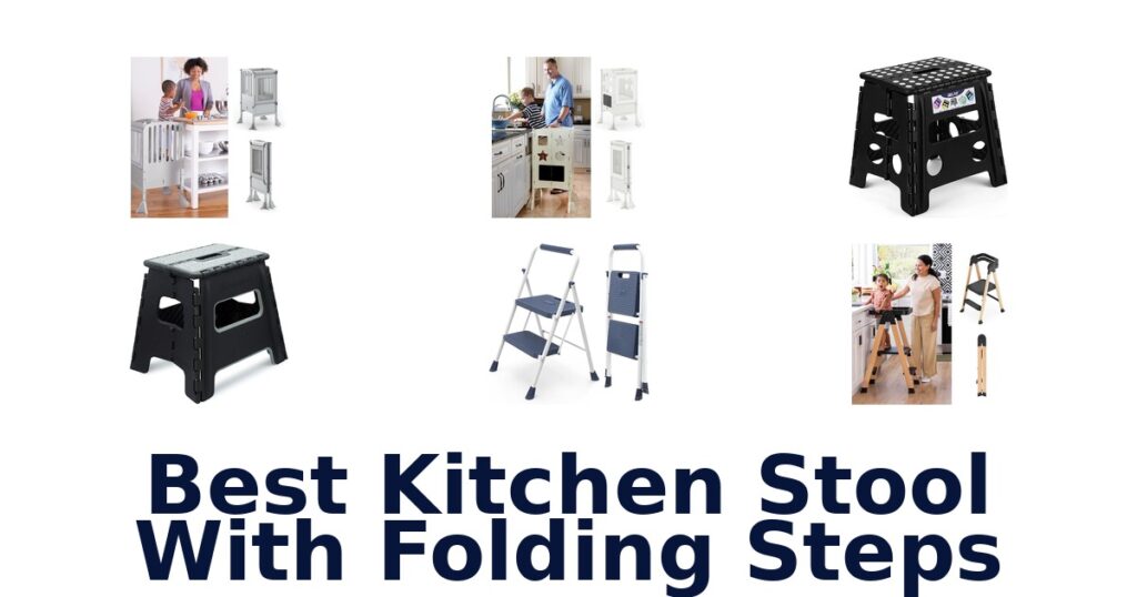 best kitchen stool with folding steps