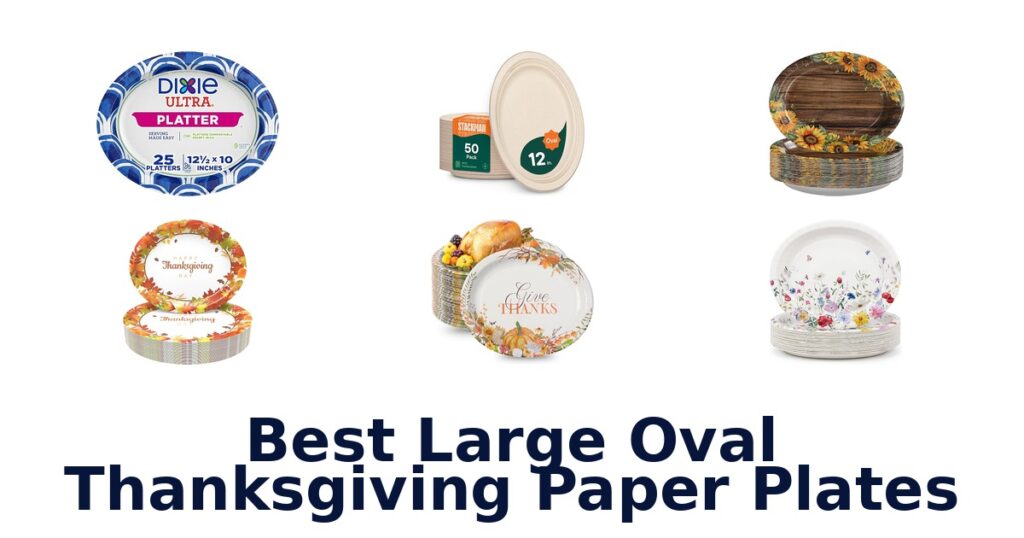 best large oval thanksgiving paper plates