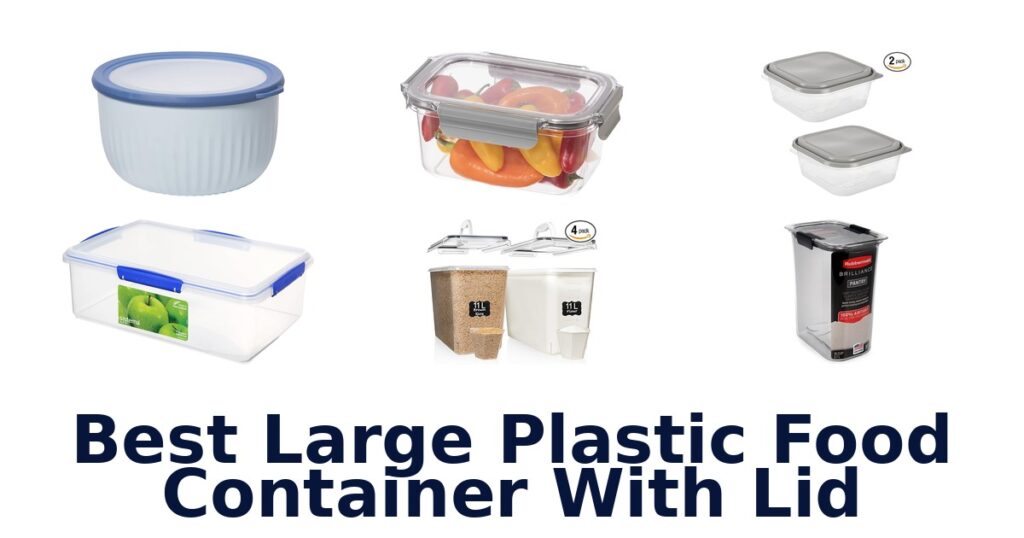 best large plastic food container with lid