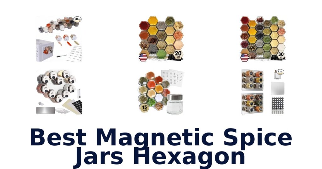 best magnetic spice jars hexagon
