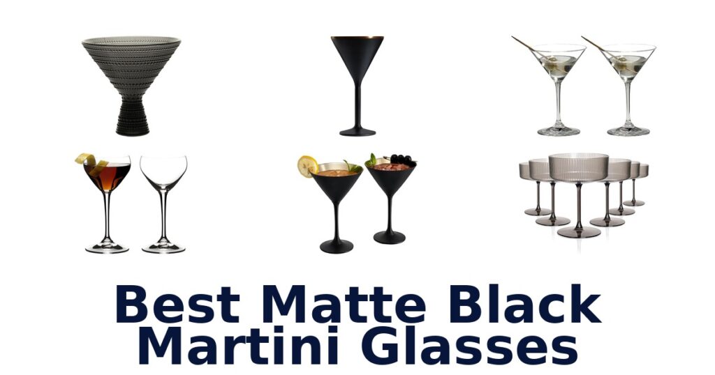 best matte black martini glasses