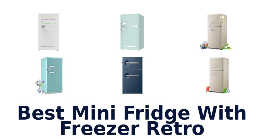 best mini fridge with freezer retro