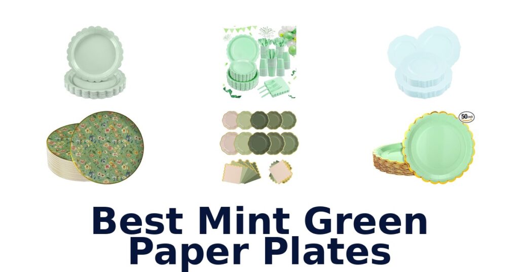 best mint green paper plates