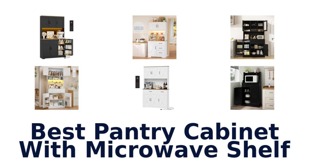 best pantry cabinet with microwave shelf