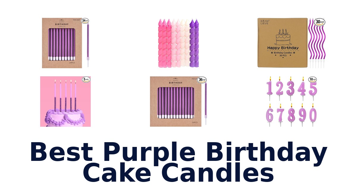 best purple birthday cake candles