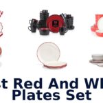 best red and white plates set