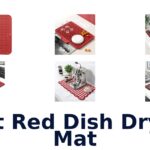 best red dish drying mat