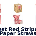 best red striped paper straws