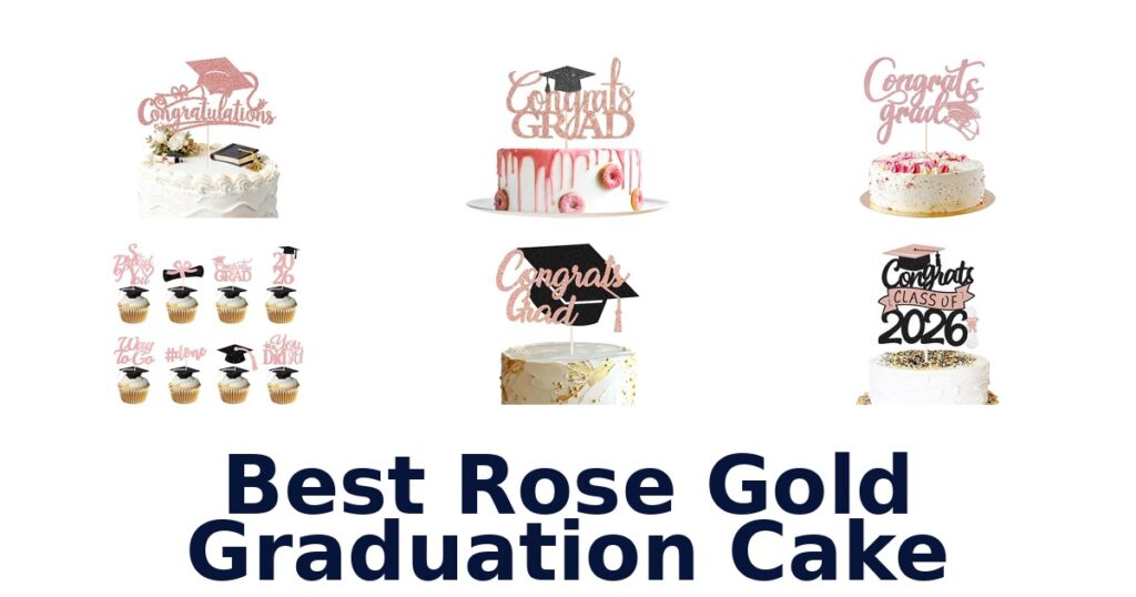 best rose gold graduation cake