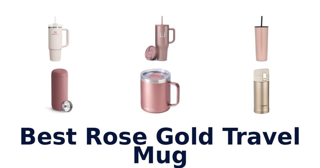 best rose gold travel mug