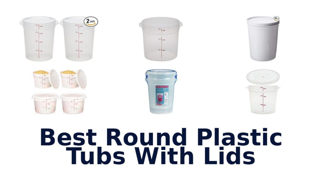 best round plastic tubs with lids