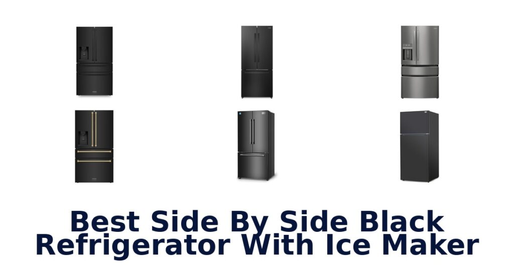 best side by side black refrigerator with ice maker
