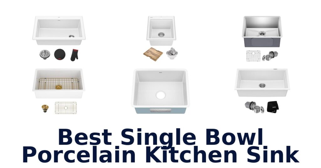 best single bowl porcelain kitchen sink