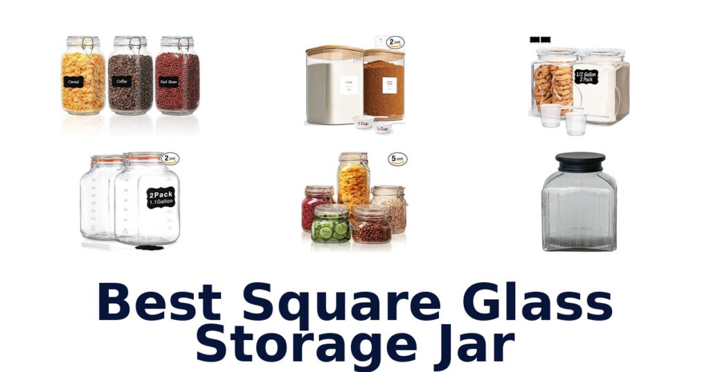 best square glass storage jar