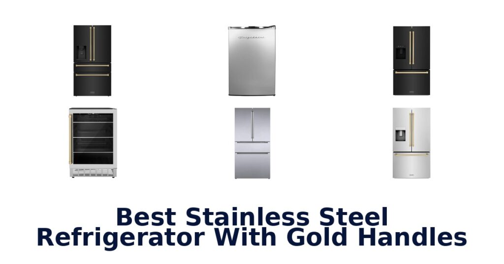 best stainless steel refrigerator with gold handles